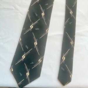 Vivace by J.S. Blank 100% Silk Men's Tie 
Elegant Black and beige Men's Tie